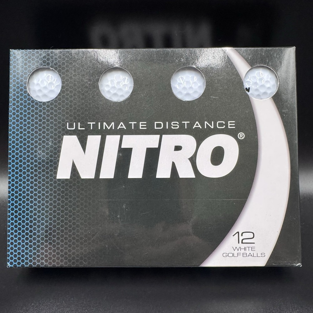 New Sealed Nitro Golf Ultimate Distance Golf Balls, 12 Pack